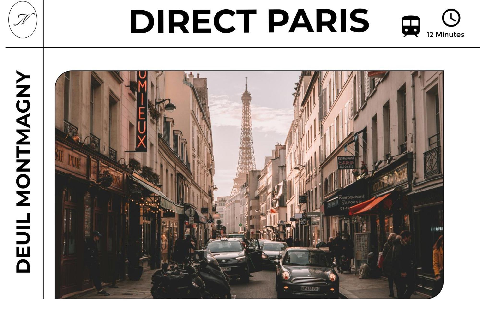 Апартаменты Parisian Retreat Pour 5 Personnes - 12 Min De Paris - Proche Gare Deuil-la-Barre Экстерьер фото